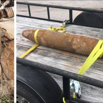 Workers dig up 500-pound aerial bomb while clearing land near Magnolia
