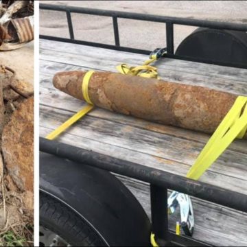 Workers dig up 500-pound aerial bomb while clearing land near Magnolia