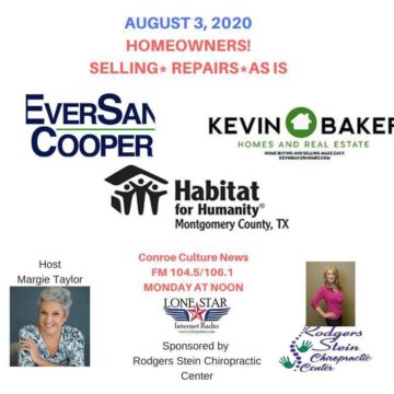 8.3.20 – Homeowners-Selling Prep, Home Repairs, or AS IS! – Conroe Culture News with Margie Taylor