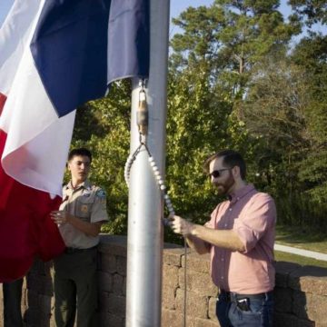 10th annual Flag Replacement Ceremony in Conroe honors Cameron Bammel