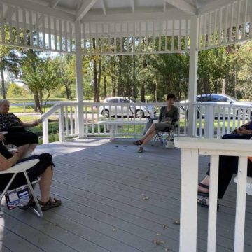 Conroe friends keep up fellowship with weekly outdoor visits