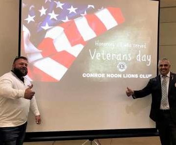 Conroe Noon Lions: Members hear from PTSD Foundation of America rep on Veteran’s Day