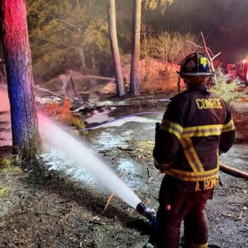 Conroe Fire Department respond to a structure on N. Frazier