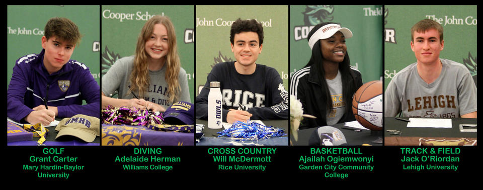 Cooper Athletes Commit to Compete at College Level on National Signing Day