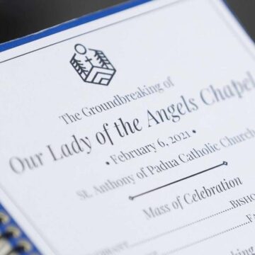 Groundbreaking ceremony blesses ‘Our Lady of the Angels’ chapel