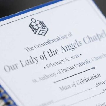 Groundbreaking ceremony blesses ‘Our Lady of the Angels’ chapel