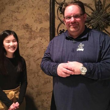 Leo Club members visit Lake Conroe Lions at their new home