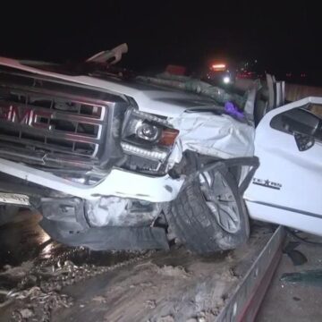 Mother killed, 5 others hurt when flying wheel smashes into family’s pickup in New Caney