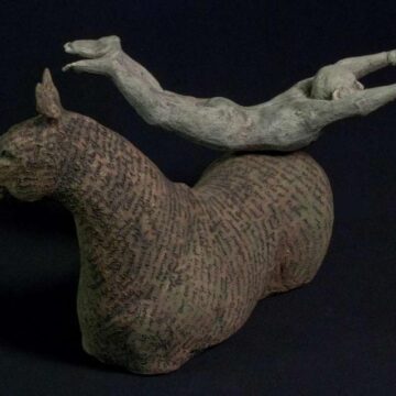 Conroe Art League’s National Best of Show a mixed media piece from Huntsville artist