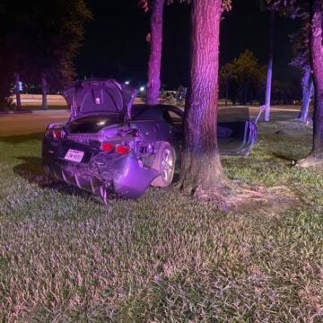 The Woodlands Fire Department respond to two vehicle collision with entrapment