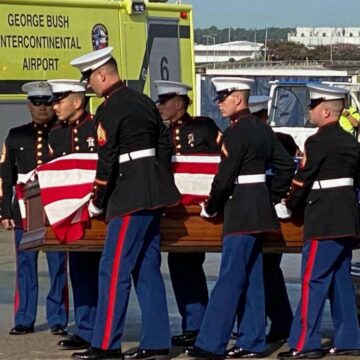 Residents honor fallen Marine from Splendora during procession