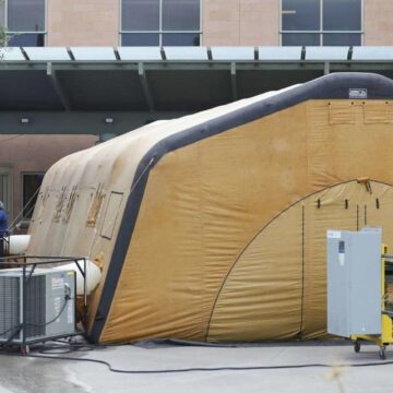 Montgomery County sets up portable tents for surge of COVID patients