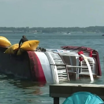 Man dies after party boat capsizes during storm on Texas lake