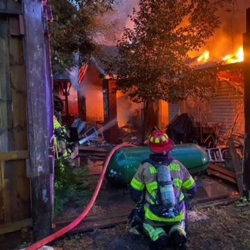 The Woodlands Fire Department Assists Magnolia Fire Department in a structure fire in the Westwood Subdivision