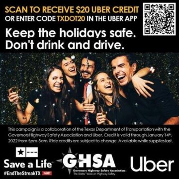 TxDOT Houston Uber Sober Ride