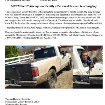 MCTX Sheriff needs your help!
