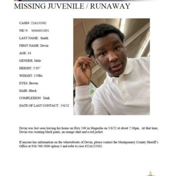 MCTXSheriff Searching for Missing Juvenile Devin Smith