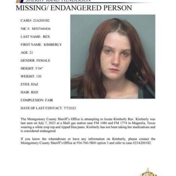 MCTXSheriff Searches for Missing Person Kimberly Rex