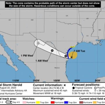 Tropical Storm Harold to add wind to already dangerous mix of wildfire ingredients