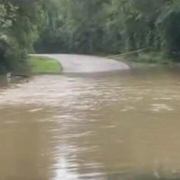 Flooding in Montgomery County, Harris County: Peach Creek in Splendora