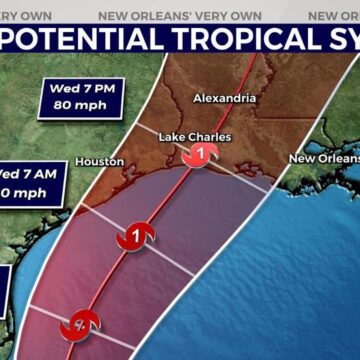 2xrbrH_0vQi1Dvz00.jpg Forecast track shifts east: Hurricane landfall expected in Louisiana on Wednesday