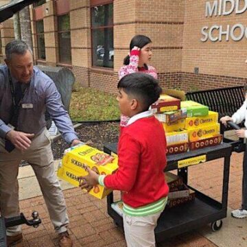 Cooper Students continue the Tradition of Generosity by donating to Montgomery County Food Bank