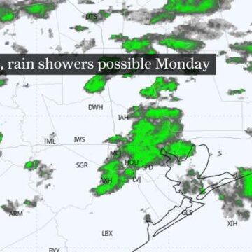 Sleet reported near Houston after powerful cold front moves through
