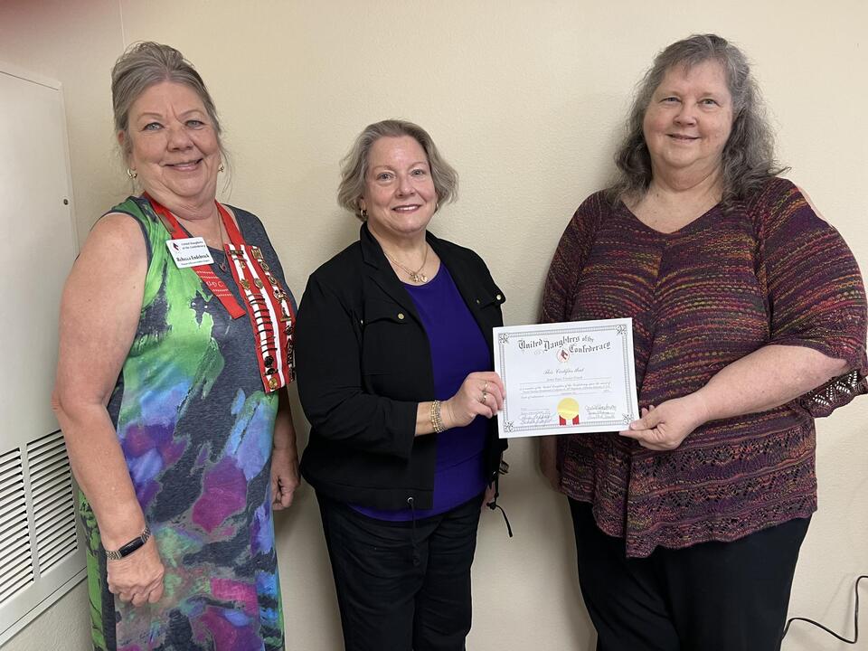 0WmTfX_17tyr8PD00.jpg New Member in the Thomas Jefferson Stubbs 2523 Conroe Chapter of the Texas Division, United Daughters of the Confederacy