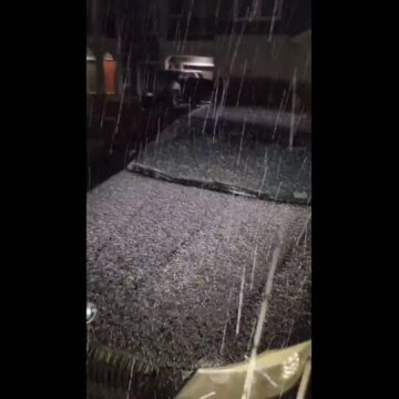 Sleet near Conroe, Texas | Houston Winter Storm