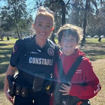 ‘Community hero in action:’ Young Tomball boy rescues turtle at Burroughs Park with deputy’s help