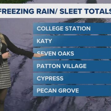 How much ice and sleet did the Houston area get? Here’s the list, which includes Tomball, Katy, and Cypress