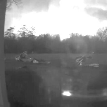 Home camera captures possible tornado near Cleveland TX