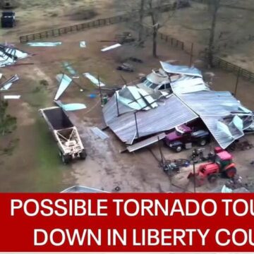 Possible tornado in Liberty County leaves 2 brothers in Cleveland cleaning up
